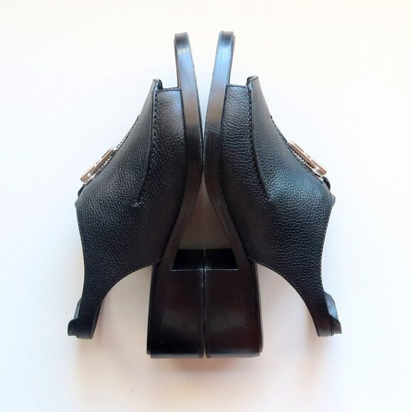 3.1 Phillip Lim Black Leather Open Toe Slingback Block Heel Loafers / Shoes 8.5 - Picture 12 of 16